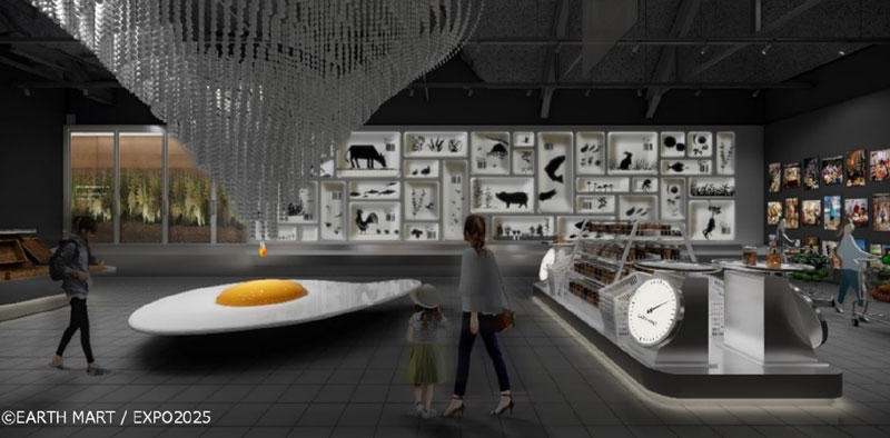 図2 展示室 内観パース(展示室床約900㎡にT-eConcrete/Carbon Recycleを使用)