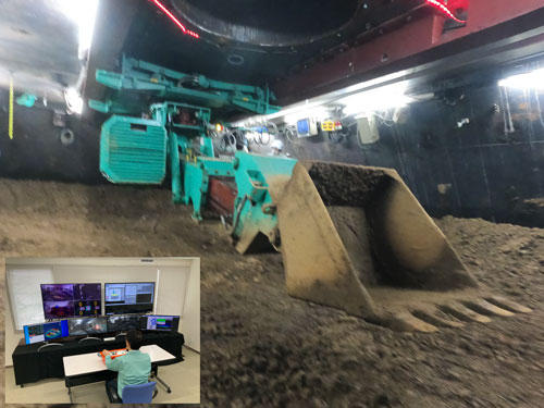 写真3 呑川立坑工事での実証状況