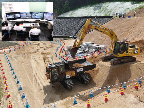 写真4 玉島笠岡道路工事での実証状況