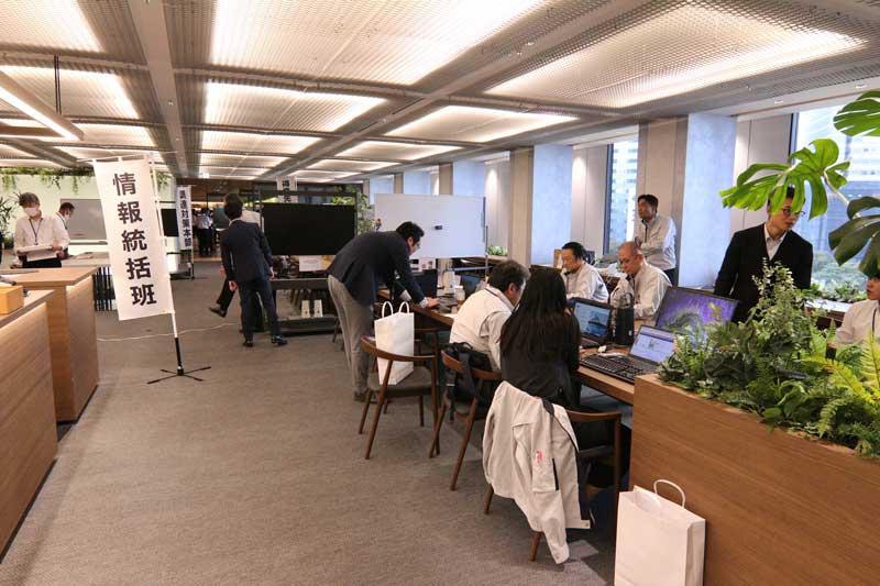 「ROCKai」において各災害対策本部を立ち上げる様子