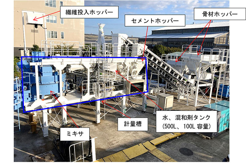 写真2 定置型(材料ホッパーを使用した自動運転で製造)