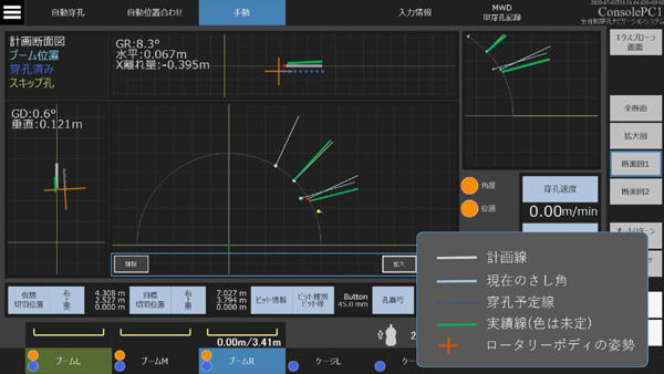 写真1　本技術による施工状況（木与防災木与第三トンネル）