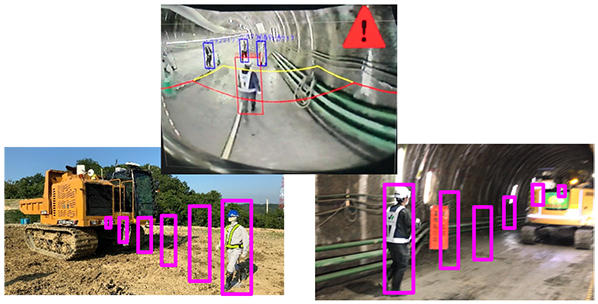 写真1　本システムによる人体検知イメージ