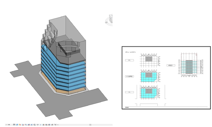 図3　本ツールにより得られた最適設計案（Revitモデル）の一例