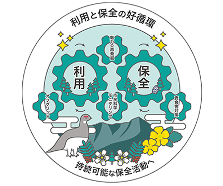 図2　井川山林「利用と保全の好循環」の概念