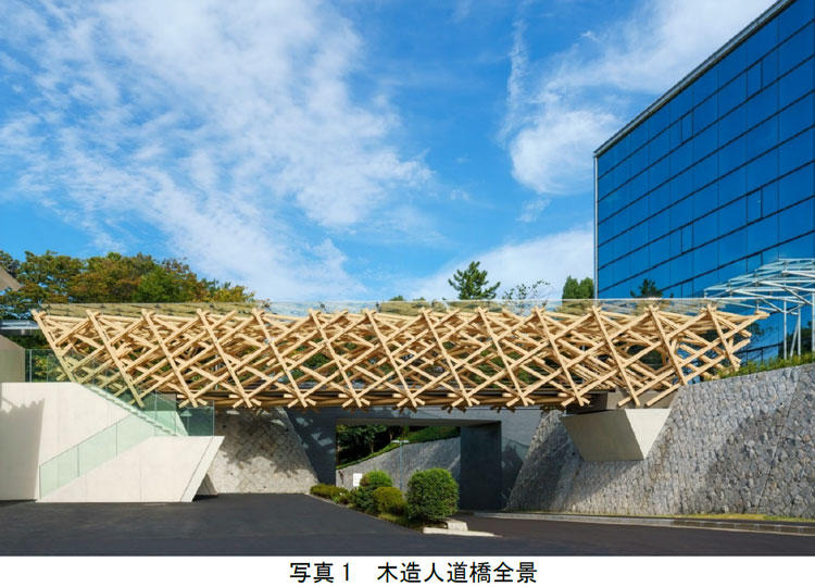 写真1 木造人道橋全景