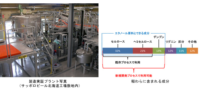 稲わらを材料にした高効率バイオエタノール製造技術の開発