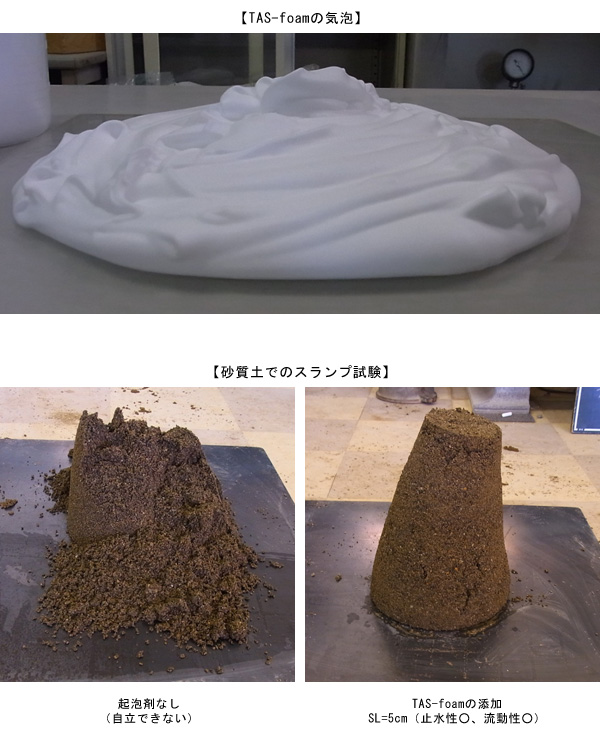 あらゆる地盤へ対応可能な起泡剤「TAS-foam」を開発