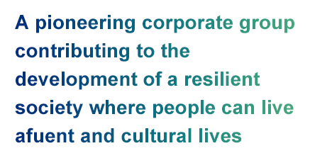 A pioneering corporate group contributing to the development of a resilient society where people can live afuent and cultural lives